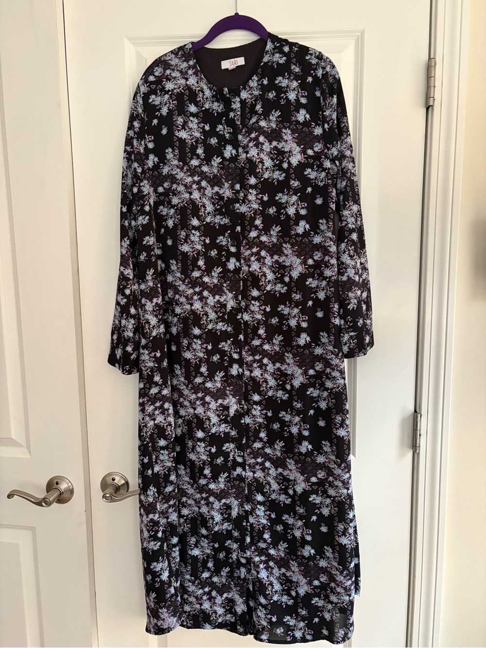 Tari Long Sleeve Floral Maxi Dress with Belt